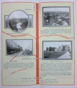 Image of route diagram with captions and photographs.